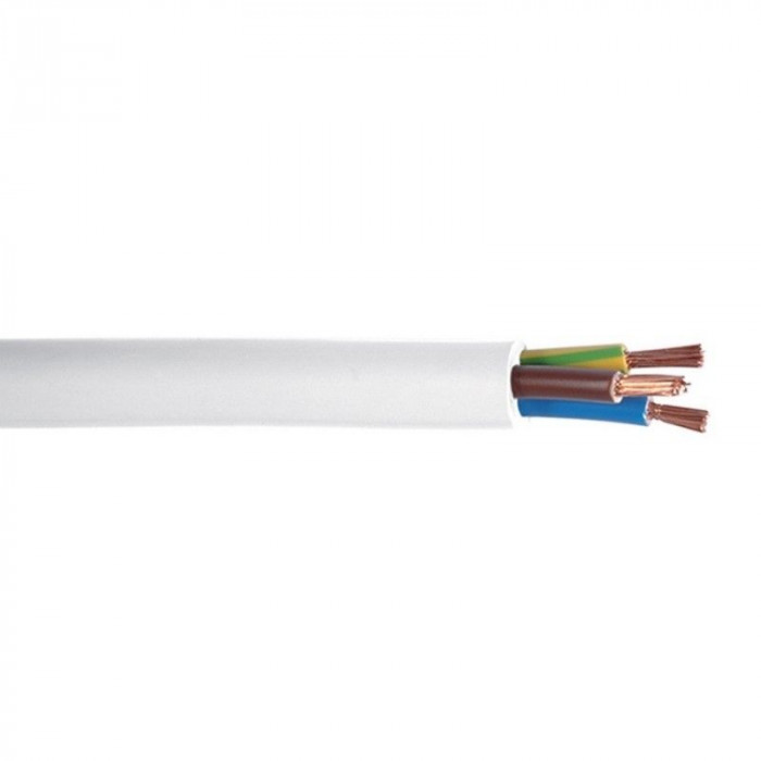 Câble souple blanc 4 brins de 1mm² HO5VVF Au mètre - Euromatik
