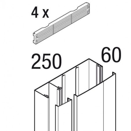 GOULOTTE 250X60 COFRALIS SOCLE 13 M